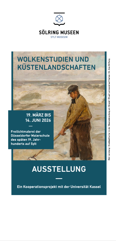 Cover vom Flyer Wolkenstudien Ausstellung im Museum sylt