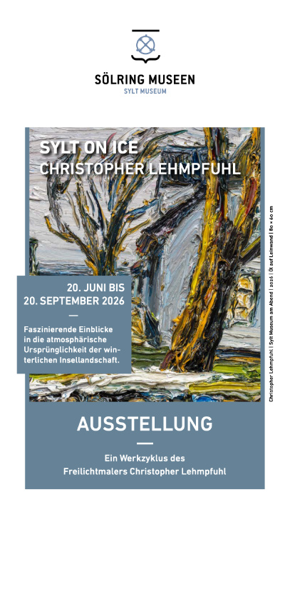 Cover vom Flyer Wolkenstudien Ausstellung im Museum sylt